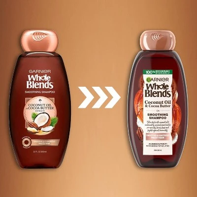 Garnier Whole Blends Whole Blends Smoothing Shampoo, Coconut Oil & Cocoa Butter Extracts