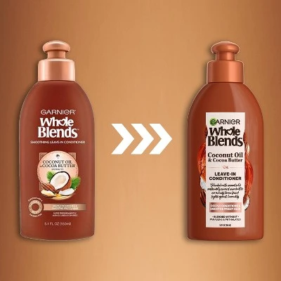 Garnier Whole Blends Smoothing Leave In Conditioner Coconut Oil & Cocoa Butter  5.1 fl oz