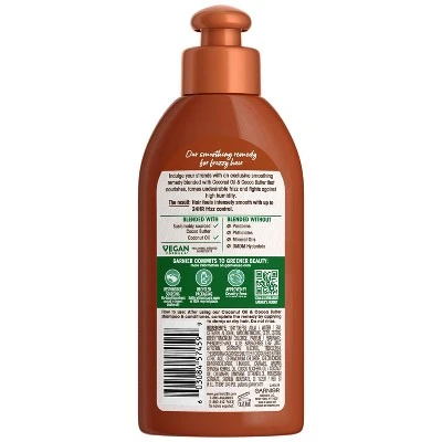 Garnier Whole Blends Smoothing Leave In Conditioner Coconut Oil & Cocoa Butter  5.1 fl oz