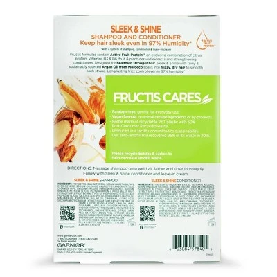 Garnier Fructis Active Fruit Protein Sleek & Shine Shampoo & Conditioner Twin Pack  24.5 fl oz