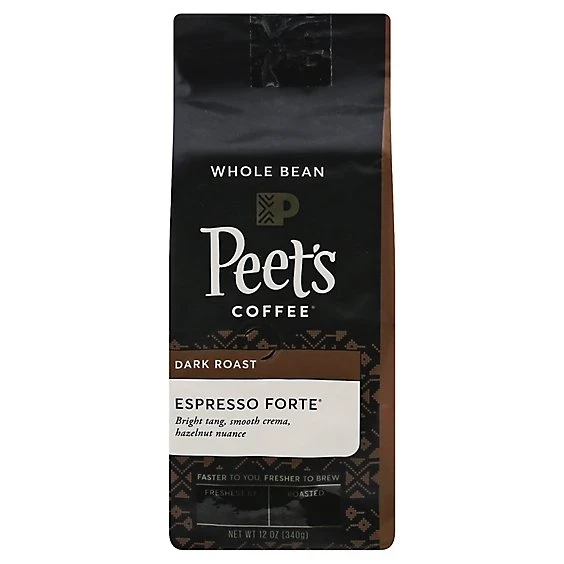Peet's Espresso Forte Dark Roast Whole Bean Coffee 12oz