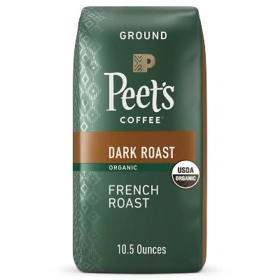 Peet's Coffee Organic French Roast Dark Roast Ground Coffee 10.5oz