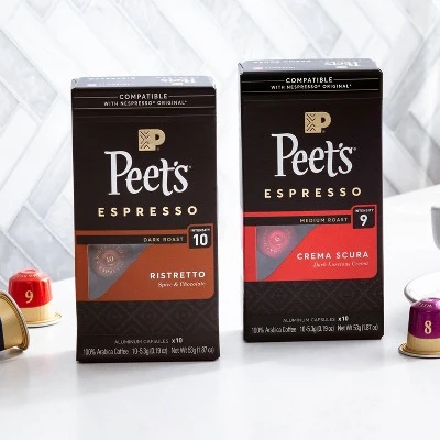 Peet's Espresso Crema Scura Dark Roast Aluminum Capsules  10ct/1.87oz