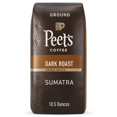 Peet's Sumatra Single Origin Dark Roast Ground Coffee 10.5oz