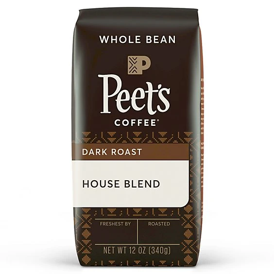 Peet's House Blend Dark Roast Whole Bean Coffee 12oz