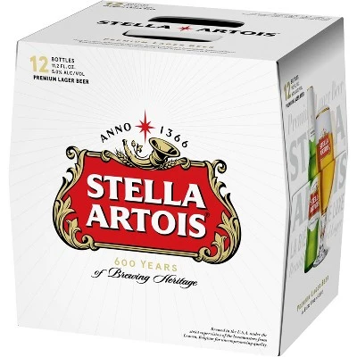 Stella Artois Belgian Beer  12pk/11.2 fl oz Bottles