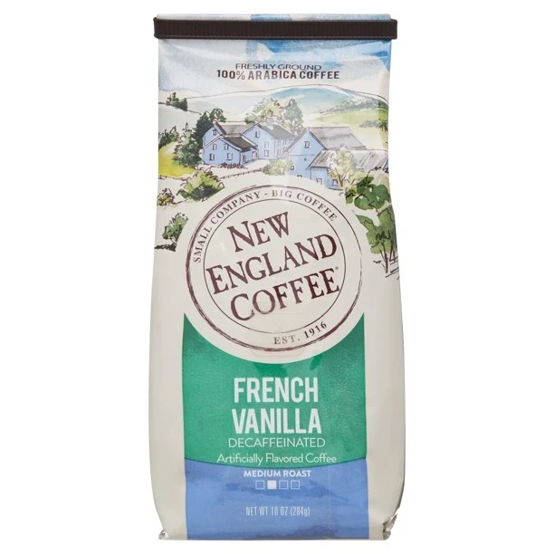 New England French Vanilla Decaf Medium Roast Ground Coffee  10oz