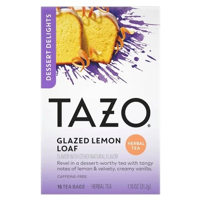 Tazo Glazed Lemon Loaf Dessert Delights Tea Bags  15ct