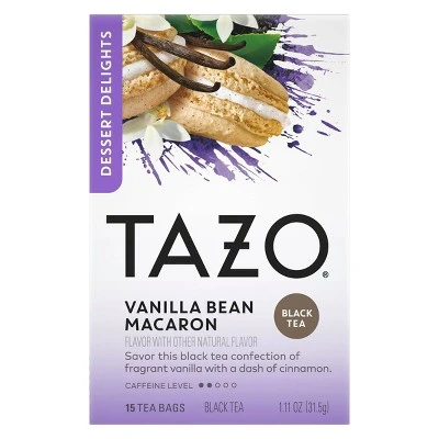 Tazo Vanilla Bean Macaron Dessert Delights Tea Bags  15ct