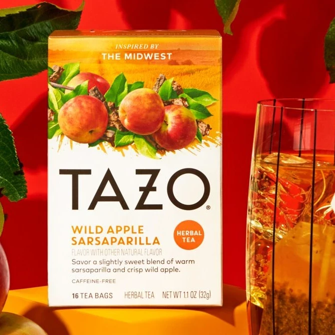 Tazo Foragers Wild Apple Sarsaparilla Tea  16ct