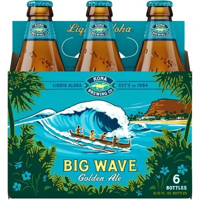 Kona Big Wave Golden Ale Beer  6pk/12 fl oz Bottles