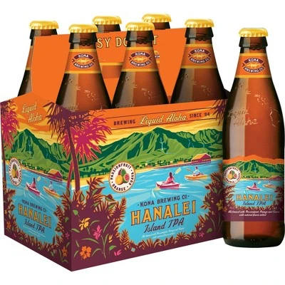 Kona Hanalei Island Style IPA Beer  6pk/12 fl oz Bottles