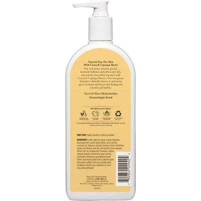 Burt's Bees Richly Replenishing Body Lotion for Dry Skin, Cocoa & Cupuacu Butters