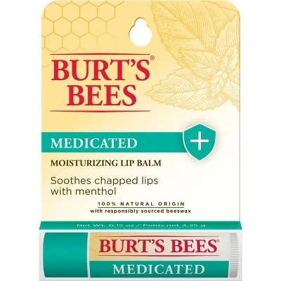 Burt's Bees Medicated Moisturizing Lip Balm  0.15oz
