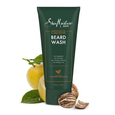 Shea Moisture Maracuja Oil & Shea Butter for a Full Beard Beard Wash to Deep Clean 6oz