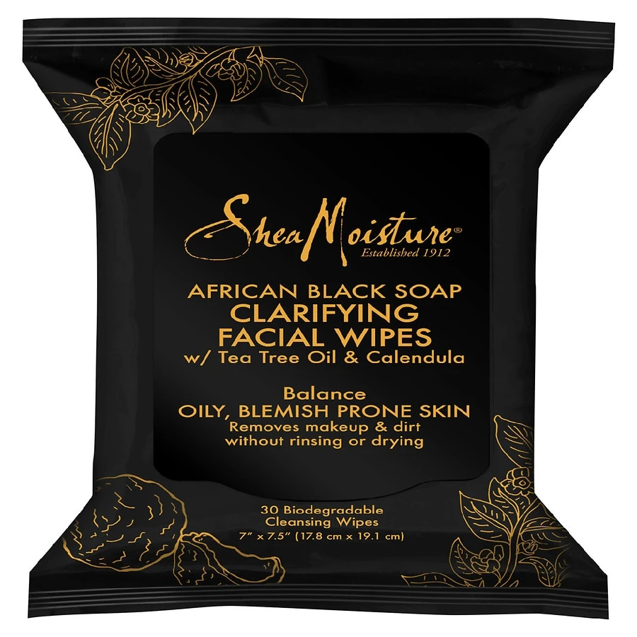 SheaMoisture African Black Soap Clarifying Facial Wipes  30ct