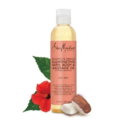 SheaMoisture Coconut And Hibiscus Bath Body And Massage Oil  8 fl oz