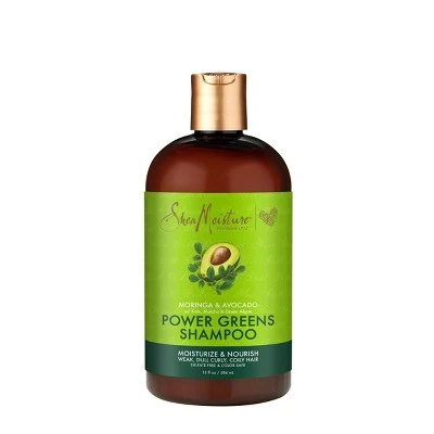 SheaMoisture Power Greens Shampoo with Moringa & Avocado  13 fl oz