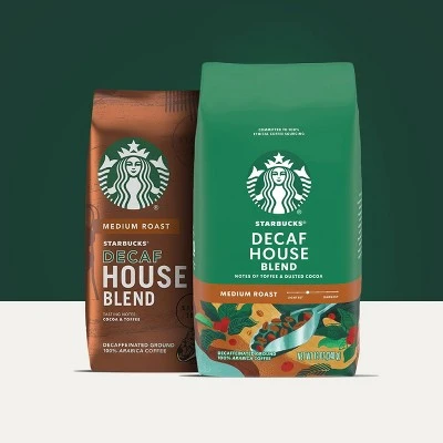 Starbucks Decaf House Blend Medium Roast Ground Coffee  12oz