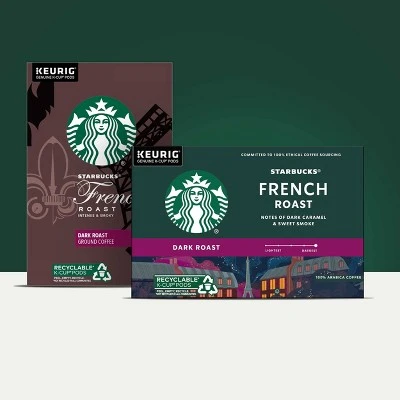 Starbucks French Dark Roast Coffee Keurig K Cup Pods 44ct