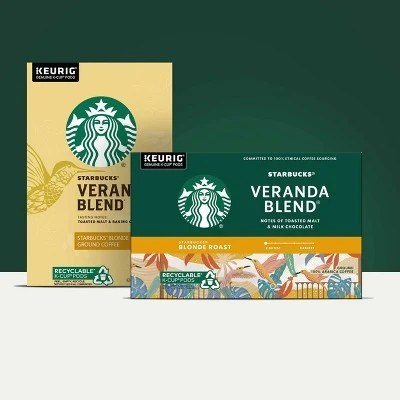 Starbucks Veranda Medium Roast Coffee  Keurig K Cup Pods  44ct