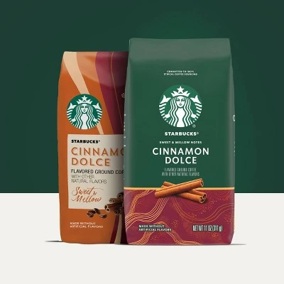 Starbucks Cinnamon Dolce Flavored Ground Coffee, Sweet & Mellow