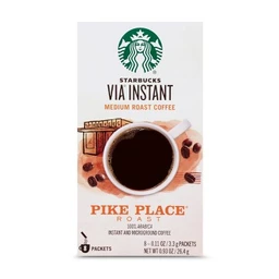 Starbucks Starbucks VIA Instant Pike Place Roast Medium Roast Coffee  8ct