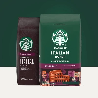 Starbucks Italian Roast Dark Roast Ground Coffee  12oz