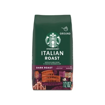 Starbucks Italian Roast Dark Roast Ground Coffee  12oz