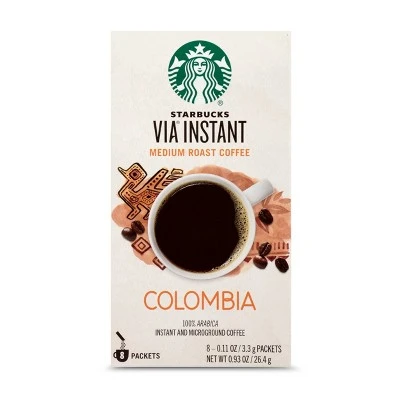 Starbucks VIA Instant Columbia Medium Roast Coffee  8ct