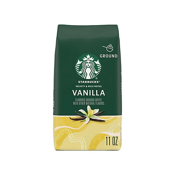 Starbucks Vanilla Flavored Light Roast Ground Coffee  11oz