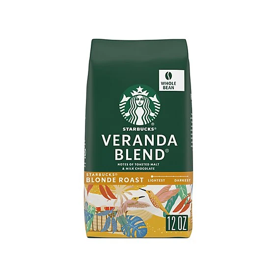 Starbucks Veranda Blend Blonde Light Roast Whole Bean Coffee  12oz