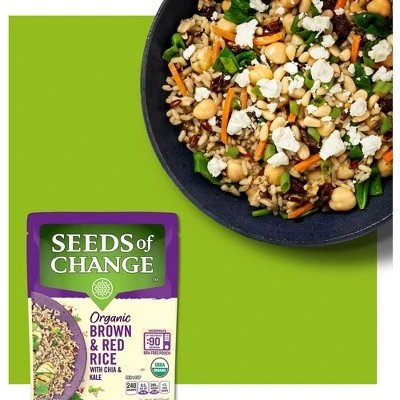 Seeds of Change Organic Brown & Red Rice with Chia & Kale  8.5oz