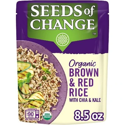 Seeds of Change Organic Brown & Red Rice with Chia & Kale  8.5oz