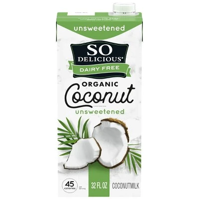 So Delicious Dairy Free Coconut Milk Unsweetened  32 fl oz