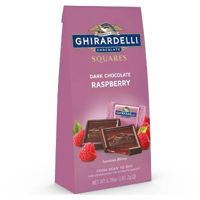 Ghirardelli Dark Chocolate & Raspberry Filling Squares  6.38oz