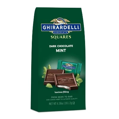 Ghirardelli Dark & Mint Filled Chocolate Squares  6.38oz