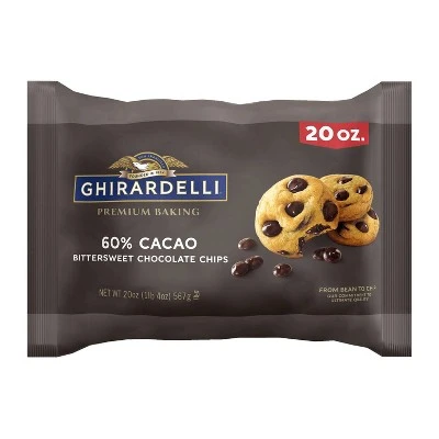 Ghirardelli 60% Cacao Bittersweet Chocolate Baking Chips  20oz