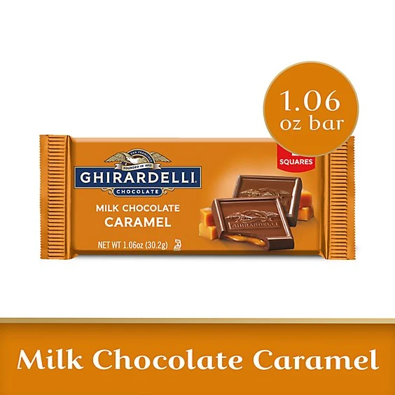 Ghirardelli Caramel Milk Chocolate Squares 1.06oz