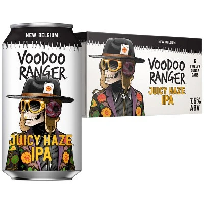 New Belgium Voodoo Ranger Juicy Haze IPA Beer  6pk/12 fl oz Cans