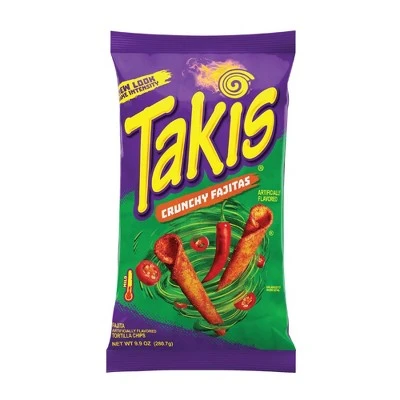 Barcel Takis Crunchy Fajita Taco Flavored Corn Snacks  9.9oz