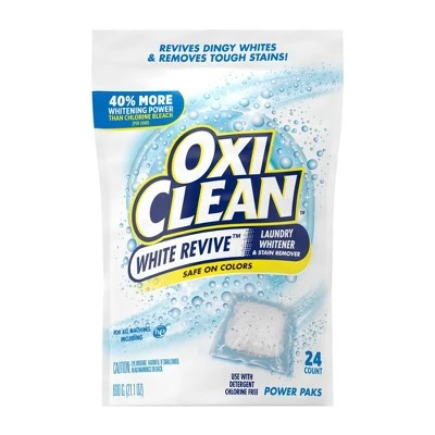 OxiClean White Revive Laundry Whitener + Stain Remover Power Paks  24ct