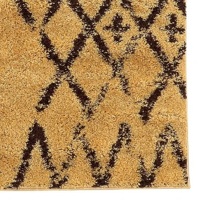 Moroccan Shag Area Rug  Mekenes Camel / Brown (5' X 7')
