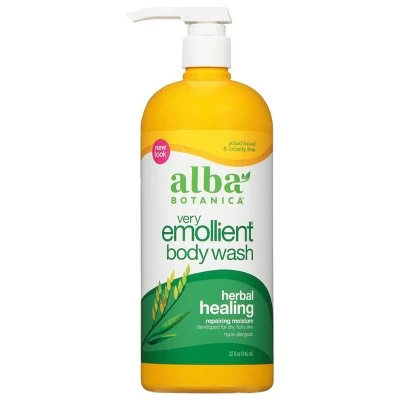 Alba Botanica Very Emollient Herbal Healing Bath & Shower Gel  32 fl oz
