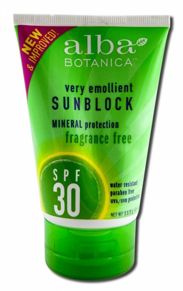 Alba Botanica Fragrance Free Sunscreen Lotion  SPF 30  4oz