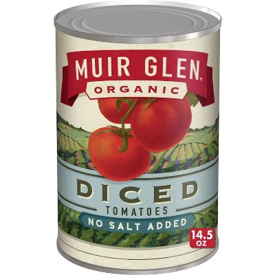 Muir Glen Organic Diced Tomatoes No Salt Added  14.5oz