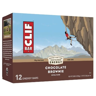 CLIF Bar Chocolate Brownie Energy Bars 12ct