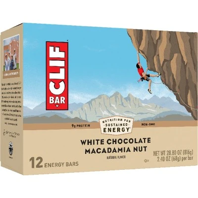 CLIF Bar White Chocolate Macadamia Nut Energy Bars 12ct