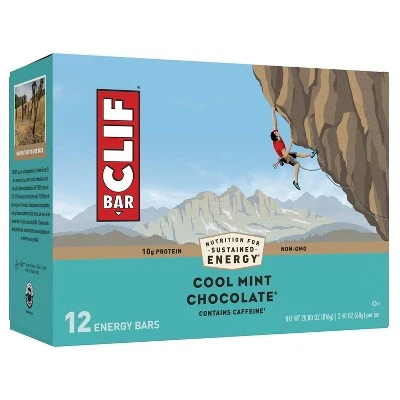 CLIF Bar Cool Mint Chocolate Energy Bars 12ct