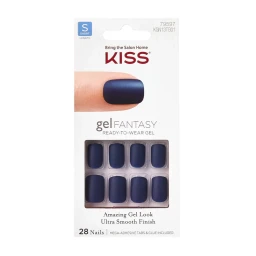 Kiss Kiss Gel Fantasy Nails Fresh Air Dark Blue Matte  28ct